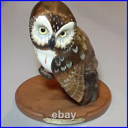 Rare Big Sky Carvers Ken White Owl Bird Wood Sculpture Masters Edition