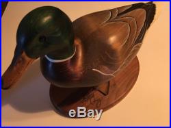 Rare Big Sky Carvers Mallard Duck Ashley Gray Wood Sculpture Numbered Signed