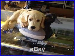 Rare Big Sky Carvers Practiced Pup Bradford Williams Yellow Lab And Duck