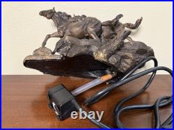 Rare Big Sky Carvers River Runners Wild Horses Fountain Marc Pierce Sculpture