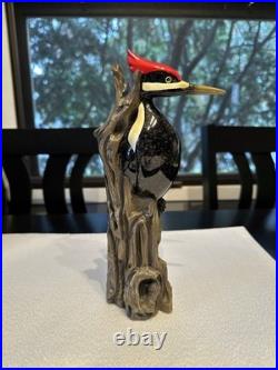 Rare Big Sky Carvers Sand Cast Woodpecker Deep Woods Prince Sculpture Pileated