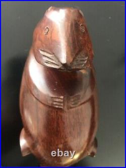 Rare Big Sky Carvers Solid Wood Sea Pirate Otter Signed