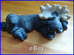 Rare Big Sky Carvers Wood Carved Maxwell Moose Vintage 1996 Sculpture