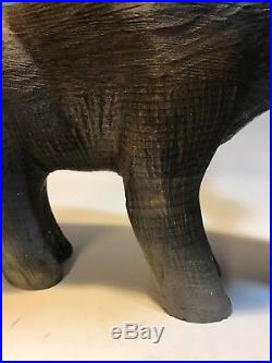 Rare Big Sky Carvers Wooden Moose Sculpture Carved Montana Jeff Fleming Art