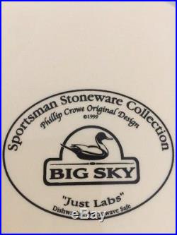 Rare Big sky Carvers 16 Piece Dishes Stoneware Duck Lab Just Labs Phillip Crow