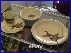 Rare Big sky Carvers 16 Piece Dishes Stoneware Ducks unlimited