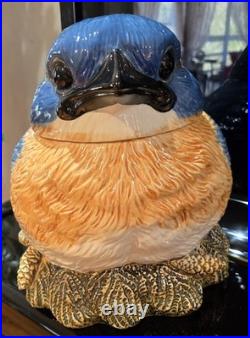 Rare Fat Bird Bluebird Cookie Jar Big Sky Carvers Phyllis Dricsoll HTF