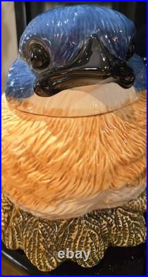 Rare Fat Bird Bluebird Cookie Jar Big Sky Carvers Phyllis Dricsoll HTF