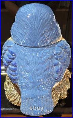 Rare Fat Bird Bluebird Cookie Jar Big Sky Carvers Phyllis Dricsoll HTF