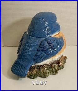 Rare Fat Bird Bluebird Cookie Jar Big Sky Carvers Phyllis Dricsoll Salt Shakers