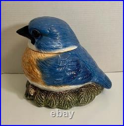 Rare Fat Bird Bluebird Cookie Jar Big Sky Carvers Phyllis Dricsoll Salt Shakers