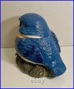 Rare Fat Bird Bluebird Cookie Jar Big Sky Carvers Phyllis Dricsoll Salt Shakers