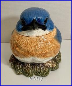 Rare Fat Bird Bluebird Cookie Jar Big Sky Carvers Phyllis Dricsoll Salt Shakers