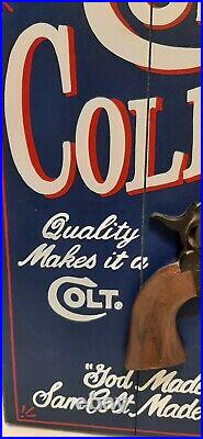 Rare Folk Art Dedicated Colt. 45 Collectors Sign Big Sky Carvers Kissy Durham