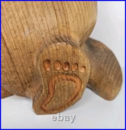 Rare Jeff Fleming Emily the Raccoon Wood Carving by Big Sky Carvers Branded