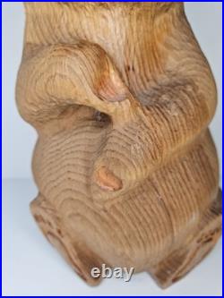 Rare Jeff Fleming Emily the Raccoon Wood Carving by Big Sky Carvers Branded