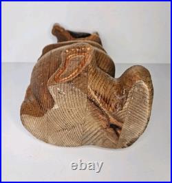 Rare Jeff Fleming Emily the Raccoon Wood Carving by Big Sky Carvers Branded