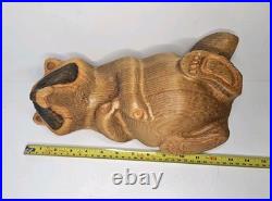 Rare Jeff Fleming Emily the Raccoon Wood Carving by Big Sky Carvers Branded