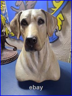Rare Pamela Shawley Weaver Yellow Labrador Retriever Sculpture Big Sky Carvers