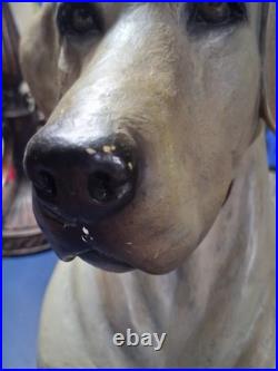 Rare Pamela Shawley Weaver Yellow Labrador Retriever Sculpture Big Sky Carvers