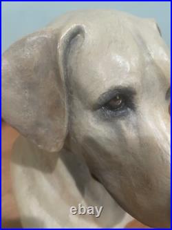 Rare Pamela Shawley Weaver Yellow Labrador Retriever Sculpture Big Sky Carvers