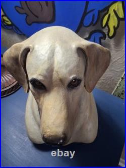 Rare Pamela Shawley Weaver Yellow Labrador Retriever Sculpture Big Sky Carvers