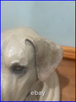 Rare Pamela Shawley Weaver Yellow Labrador Retriever Sculpture Big Sky Carvers