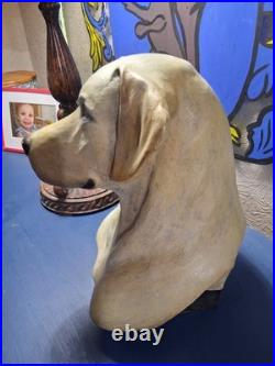 Rare Pamela Shawley Weaver Yellow Labrador Retriever Sculpture Big Sky Carvers