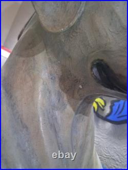 Rare Pamela Shawley Weaver Yellow Labrador Retriever Sculpture Big Sky Carvers