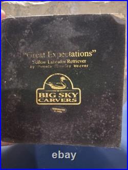 Rare Pamela Shawley Weaver Yellow Labrador Retriever Sculpture Big Sky Carvers