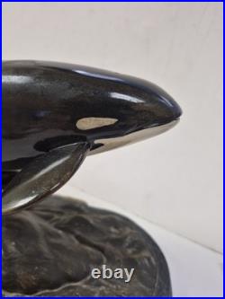 Rare Vintage Orca Whales Sculpture Big Sky Carvers