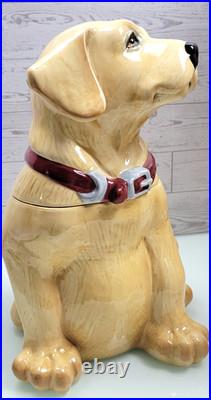 Rare Yellow Lab 12 Cookie Jar by Big Sky Carvers Canine Kitchen Collection 2001