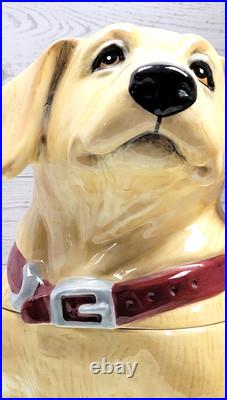 Rare Yellow Lab 12 Cookie Jar by Big Sky Carvers Canine Kitchen Collection 2001