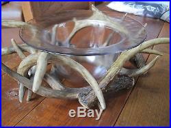 Real Looking Faux Antler Glass Bowl New, Older stock Big Sky Carvers #70617Cabin