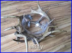 Real Looking Faux Antler Glass Bowl New, Older stock Big Sky Carvers #70617Cabin
