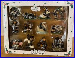 Retired Big Sky Carvers 12 Days of Christmas Ornament Set in Box Excellent