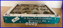Retired Big Sky Carvers 12 Days of Christmas Ornament Set in Box Excellent