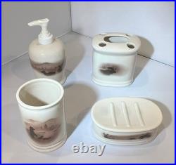 Retired Big Sky Carvers High Country Harmony 4 PC Bath SET ensemble NEW 77261
