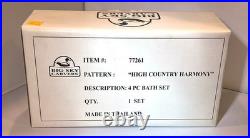 Retired Big Sky Carvers High Country Harmony 4 PC Bath SET ensemble NEW 77261
