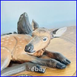 Rocky Mountain Elk Foundation Elk Calf Statue on Oval Base By Big Sky Carvers