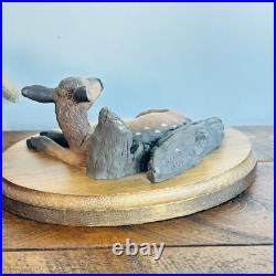 Rocky Mountain Elk Foundation Elk Calf Statue on Oval Base By Big Sky Carvers