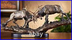 Royal Battle, Elk Sculpture by Marc Pierce Signature Collection