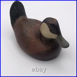 Ruddy Duck Decoy By Big Sky Carvers of Montana Signed Janie Camp With Repair