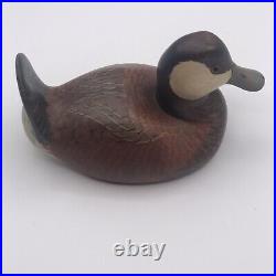 Ruddy Duck Decoy By Big Sky Carvers of Montana Signed Janie Camp With Repair