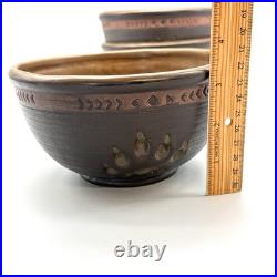 Set of 3 Big Sky Carvers Maskwa Ridge Bear Paw Pottery 6 3/8 Soup Cereal Bowls