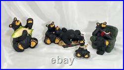 Set of 4 Big Sky Carvers Bear Foots Bears by Artist Jeff Fleming