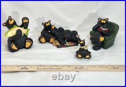 Set of 4 Big Sky Carvers Bear Foots Bears by Artist Jeff Fleming