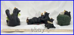 Set of 4 Big Sky Carvers Bear Foots Bears by Artist Jeff Fleming