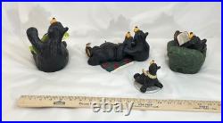 Set of 4 Big Sky Carvers Bear Foots Bears by Artist Jeff Fleming