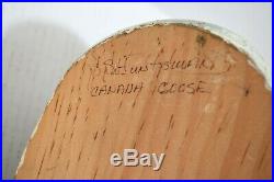 Signed Hand Carved SS Huntsman Big Sky Carvers Vintage Wood Canada Goose Decoy